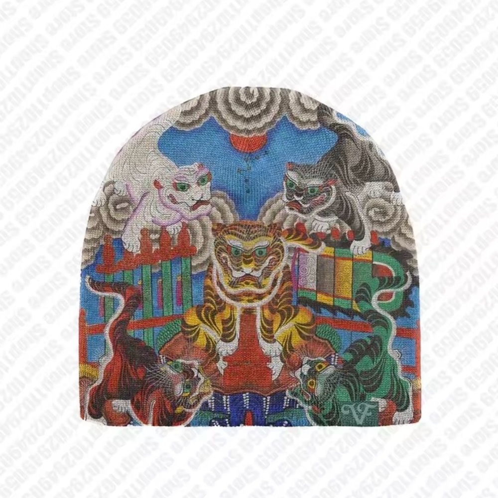 Colorful Cat-Themed Beanie